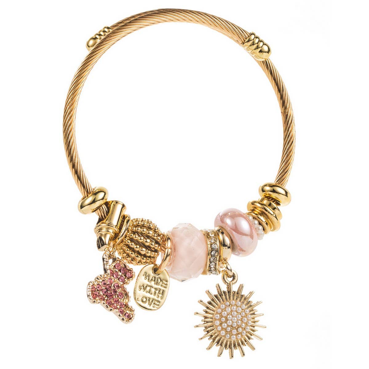 ADJUSTABLE DIY BEADED BRACELET WITH BEAR SUN_CWMM8617