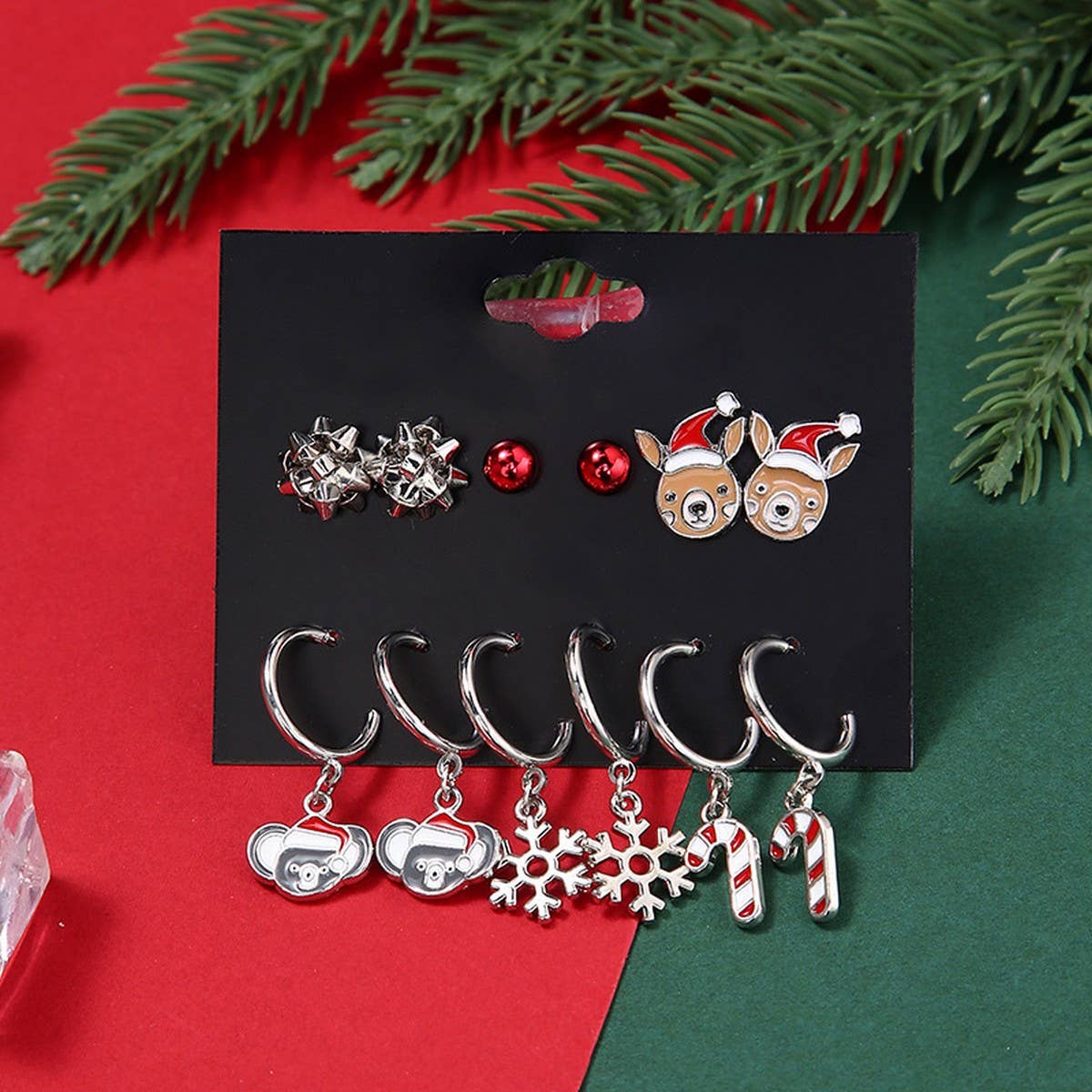 CHRISTMAS EARRING COMBINATION CARTOON EARRING SET_CWMM2611