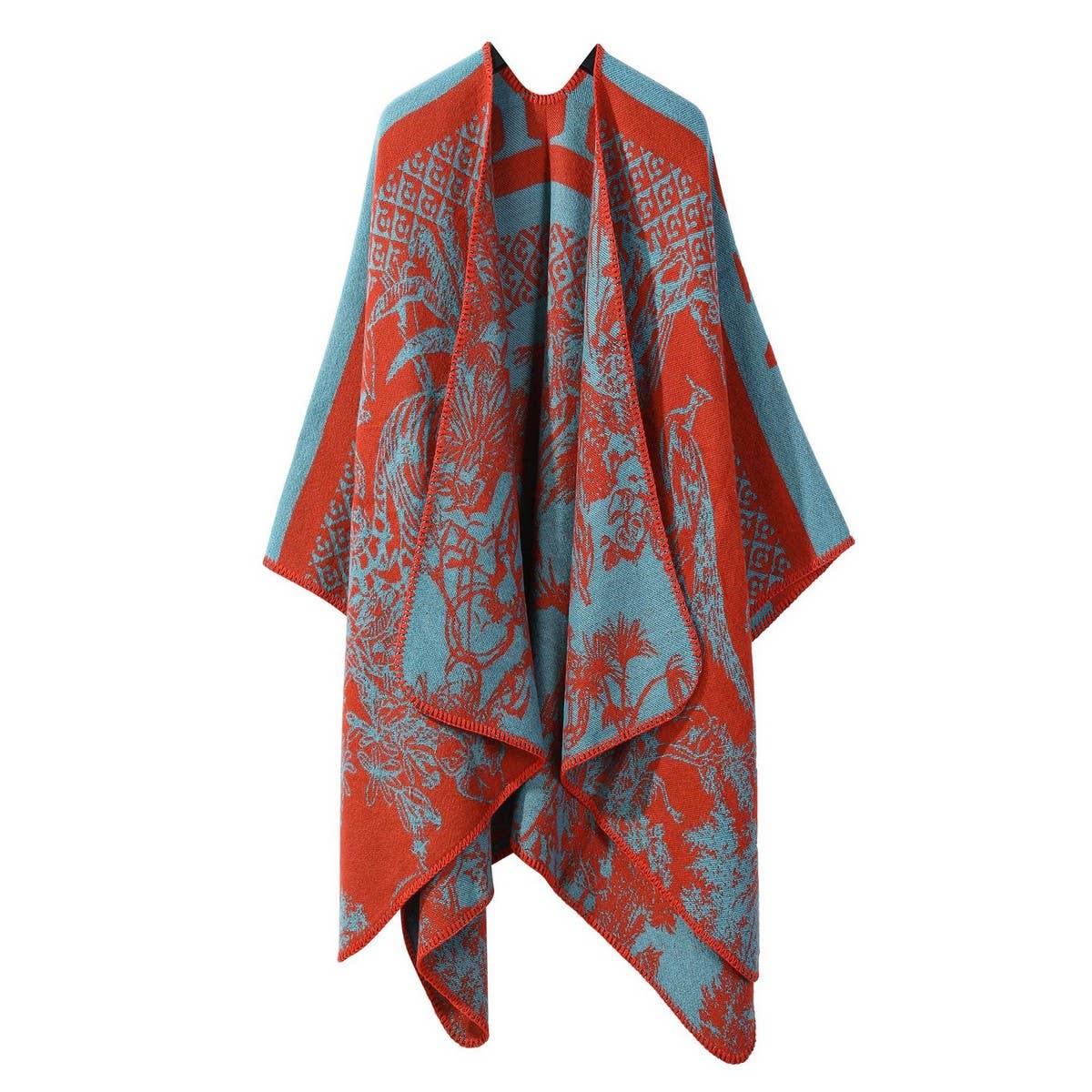 KNITTED SHAWL SCARF RETRO FASHION PRINTED SHAWL_CWASC2183