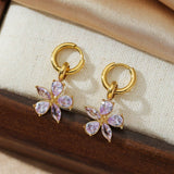 LIGHT LUXURY SIMPLE ZIRCON FLOWER EARRINGS_CWMM3610
