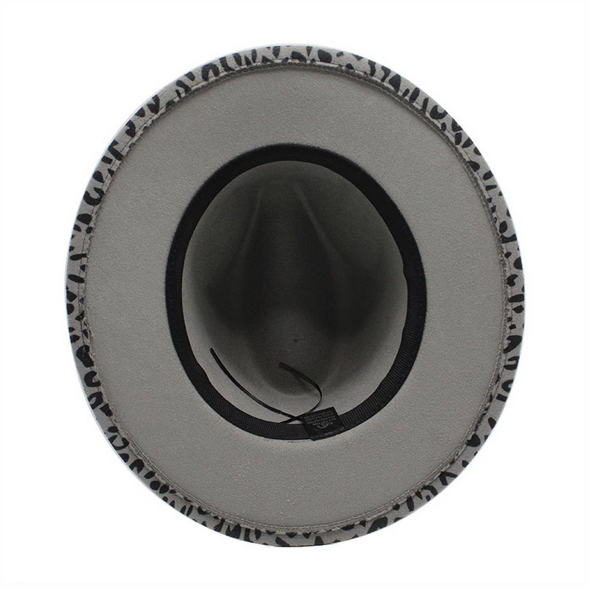 LEOPARD PRINT HAT JAZZ HAT WOOLEN HAT WIDE BRIM HAT_CWAH2571