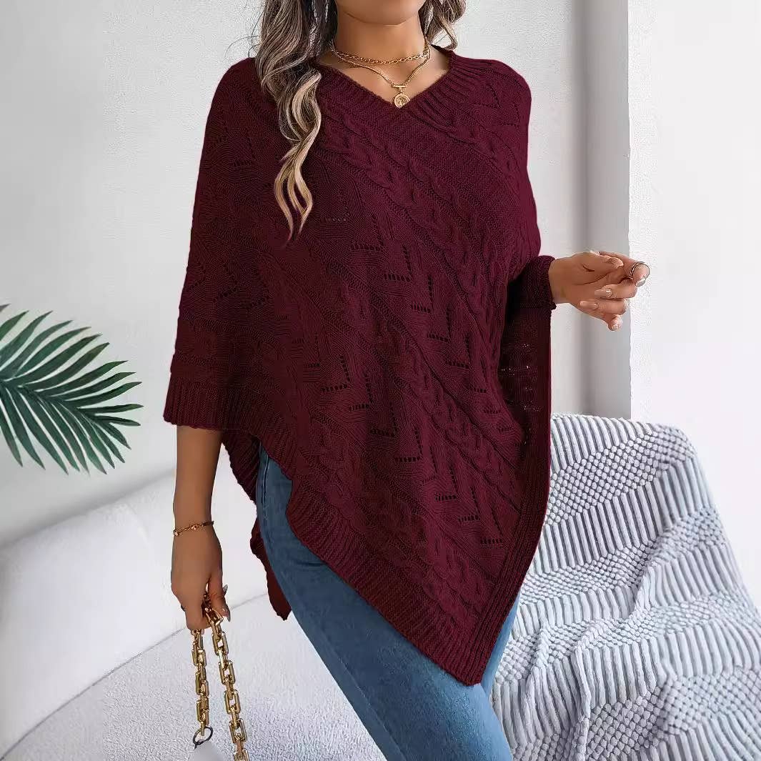 Casual Solid Color Twist Pongee Sweater Coat