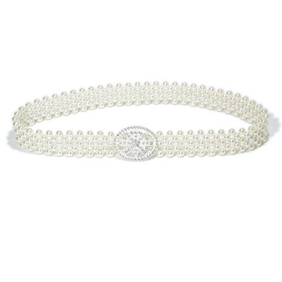 Women'S Sweet Elastic Pearl Wide Waist Chain_Cwabe0504