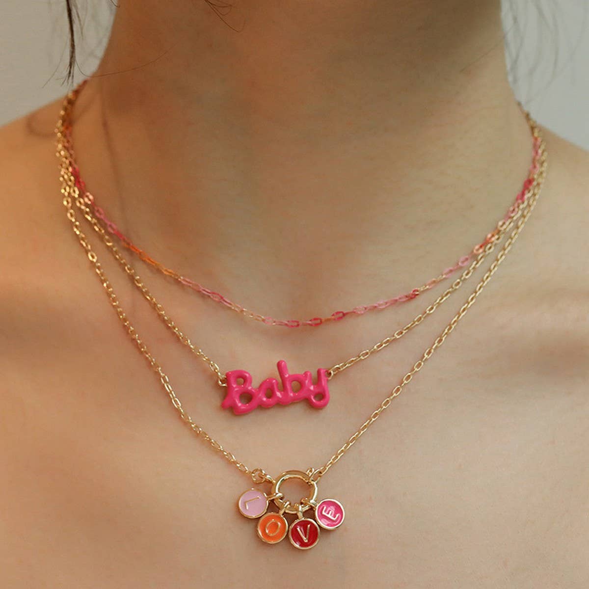 FASHION DESIGN POPULAR FLOWER HEART NECKLACE_CWAJE2847