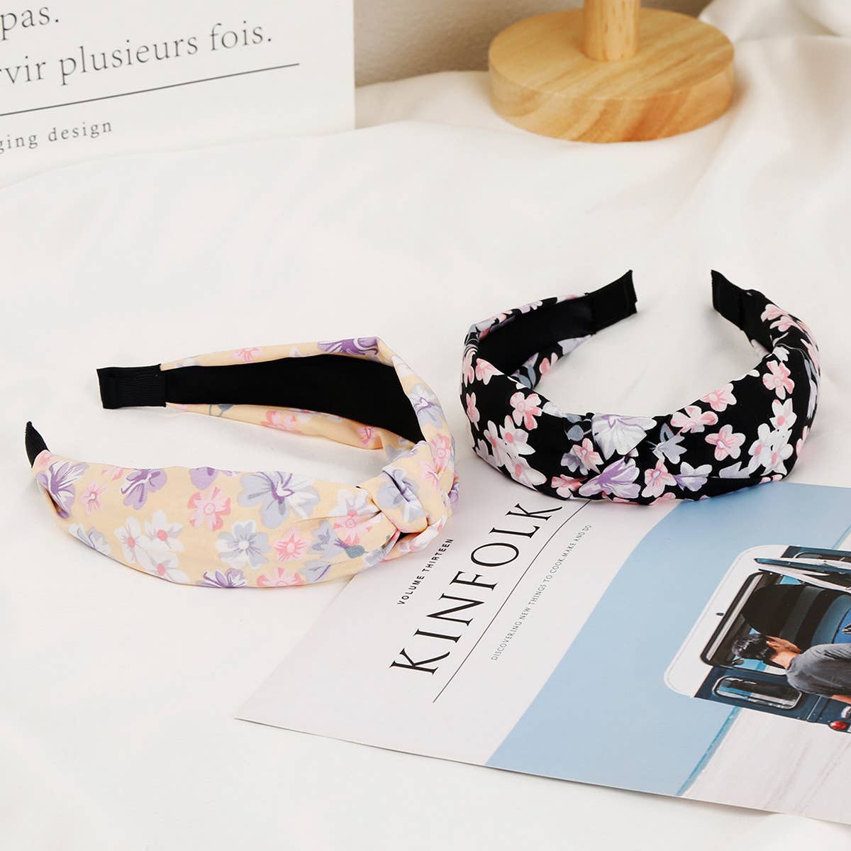 RETRO FLOWER WIDE BRIM HEADBAND_CWAHA1679