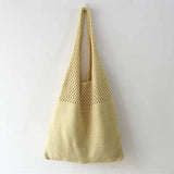 Cwab4568_Hollow Knit Large Capacity Shoulder Tote Bag