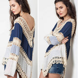 BOHEMIAN LONG SLEEVE BEACH SWIMSUIT COVER UP_CWMW0646
