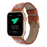 APPLE WATCH9 1 EMBROIDERED LEATHER STRAP_CWASC1540