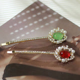 RETRO SIDE EXQUISITE RHINESTONE LEAF HAIR CLIP_CWAHA1225