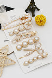 6PCS BOW FAUX PEARL DEARL DECOR HAIR CLIP_CWAHA0158