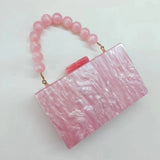 Pearl Acrylic Beaded Clutch Wedding Wrist Evening_Cwab5892