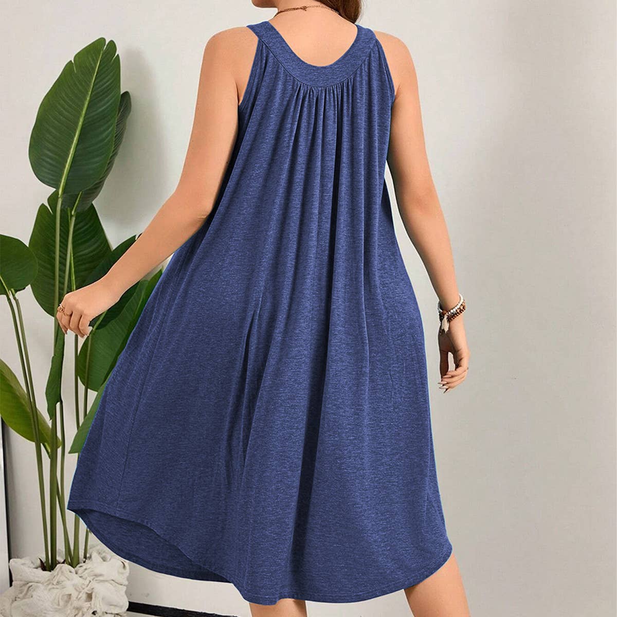 ELEGANT SLEEVELESS BEACH GETAWAY DRESS_CWDMD6045