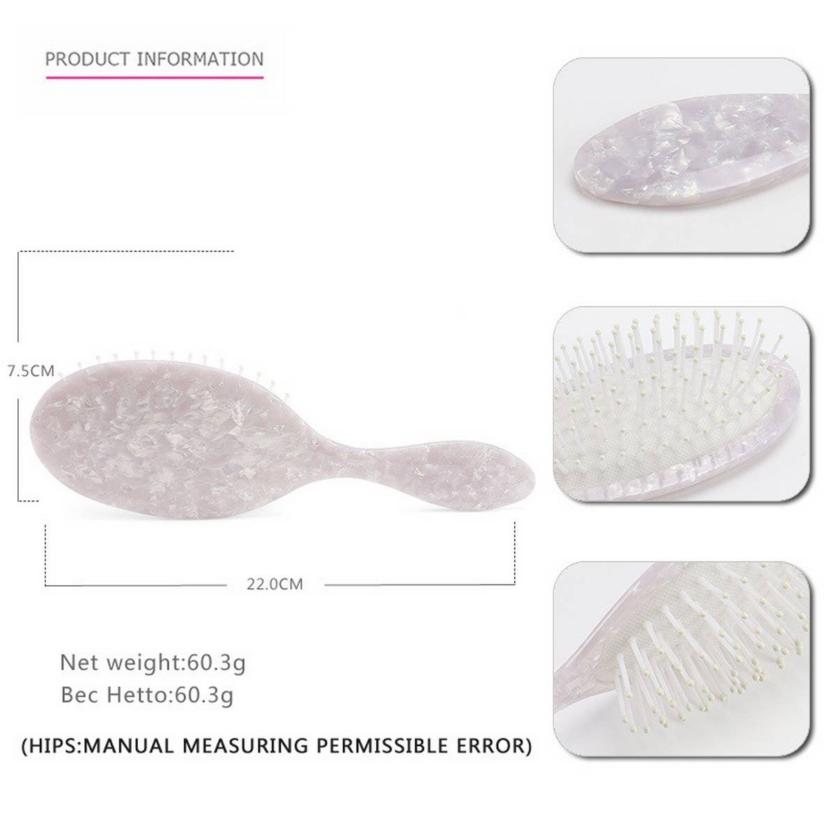 ACETATE AIR CUSHION COMB ANTI STATIC AIR BAG COMB_CWAHA4182