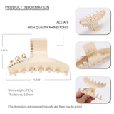 CRYSTAL CLIP ACETATE EXQUISITE HAIRPIN SHARK CLIP_CWAHA4270