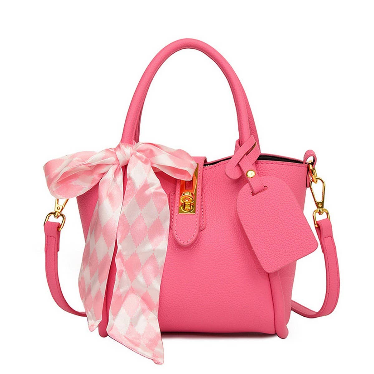 FASHIONABLE SILK SCARF BUCKET BAG_CWAB3333