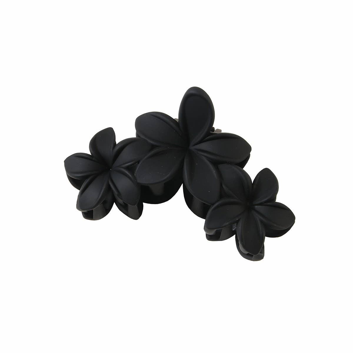 Cwaha07445_3 Flowers Matte Petal Hair Claw Clip For Women