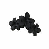 Cwaha07445_3 Flowers Matte Petal Hair Claw Clip For Women