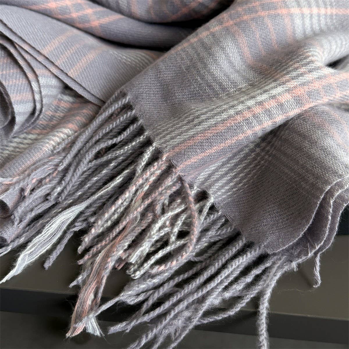 Checkerboard Winter Warm Cashmere Feel Scarf_Cwasc03262