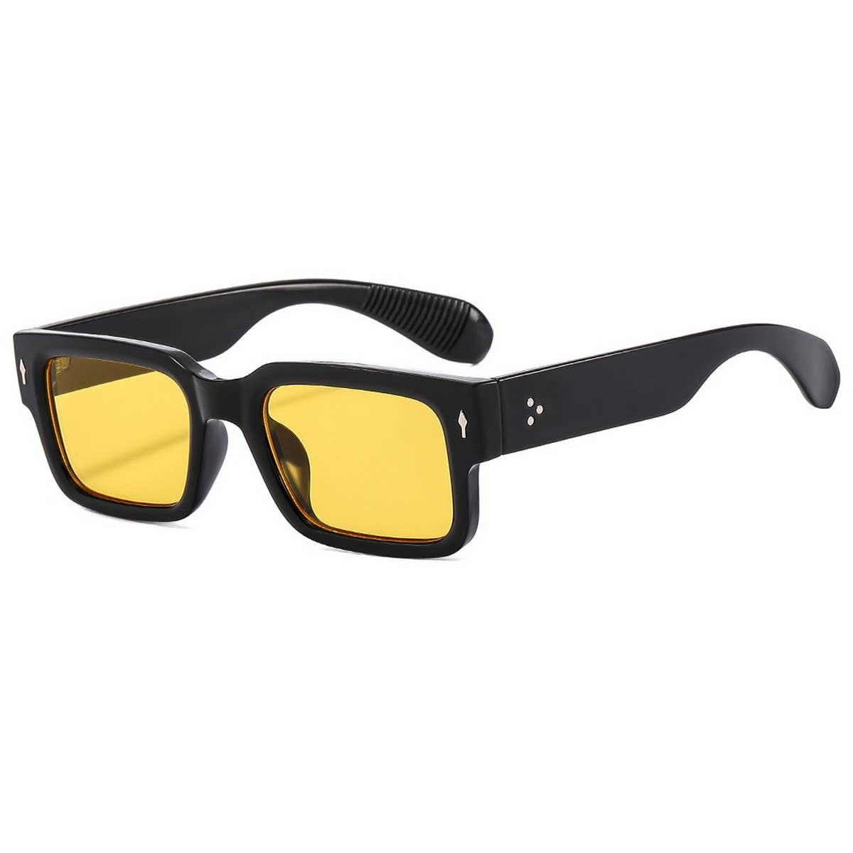 STUDDED SQUARE PC FRAME SUNGLASSES UNISEX_CWASG1156