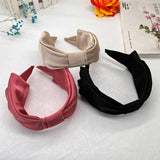 FASHIONABLE PLEATED SOLID COLOR BOW HEADBAND_CWAHA2587