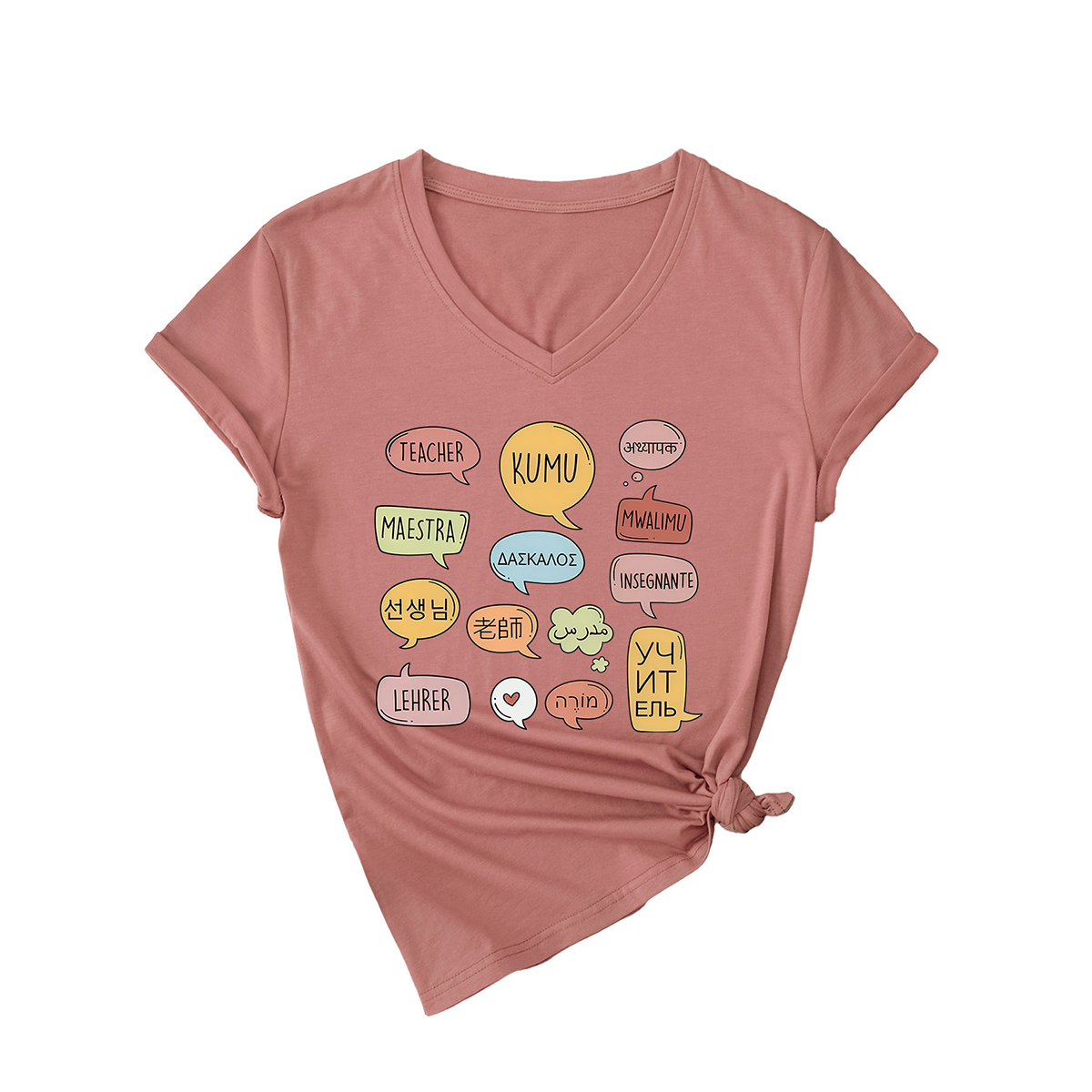 Women Teaching Teev Neck Teacher Shirt_Cwttsl0478