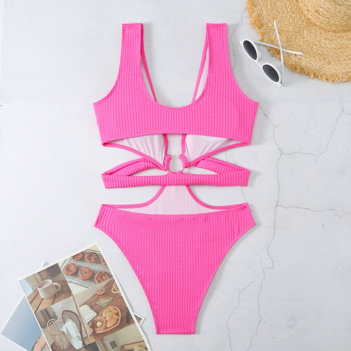 2024 NEW WOMEN SOLID COLOR ONE PIECE SWIMSUIT_CWMW0286