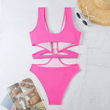2024 NEW WOMEN SOLID COLOR ONE PIECE SWIMSUIT_CWMW0286