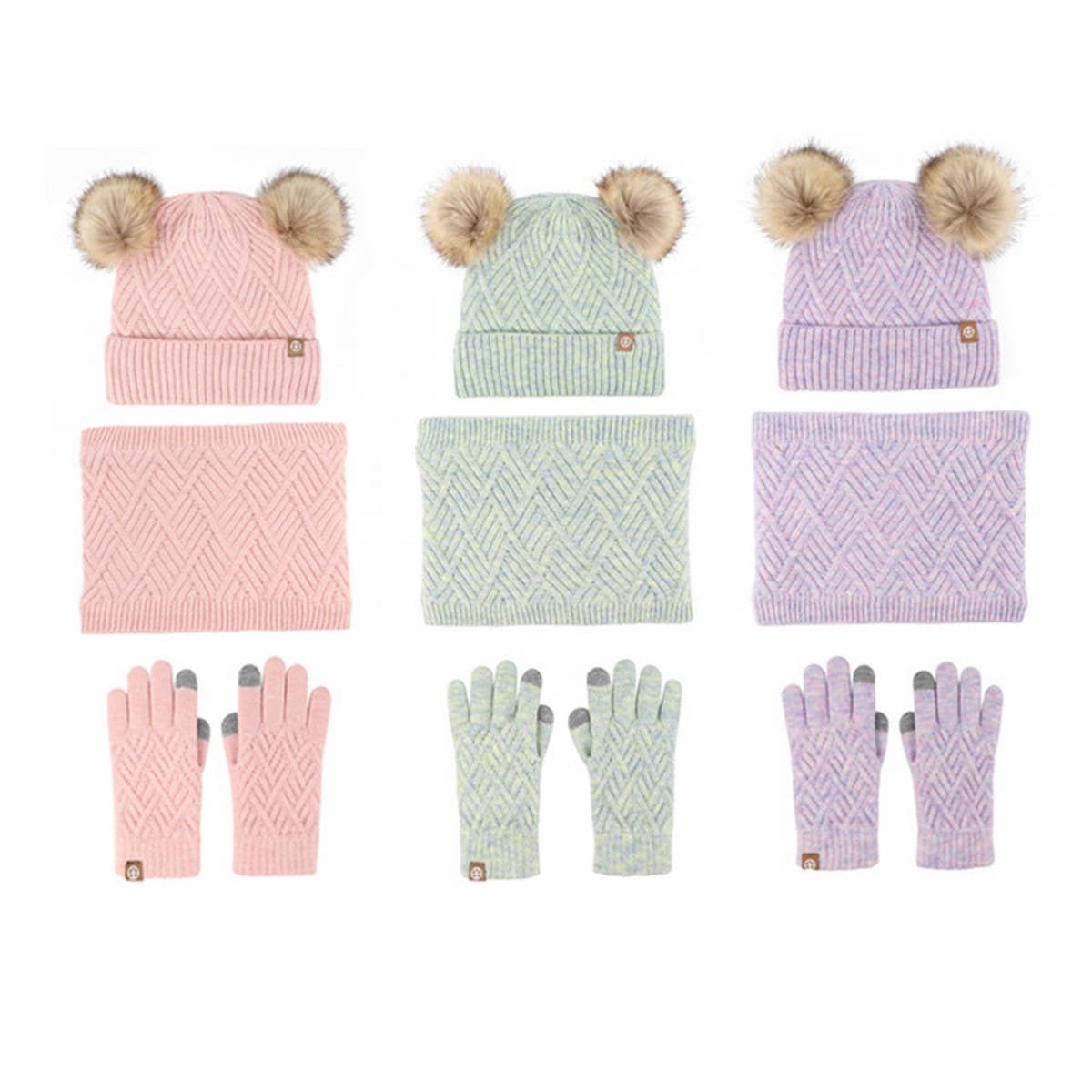 CHILDRENS WOOL WARM KNITTED THREE PIECE SUIT_CWMM2783