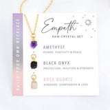 STAINLESS STEEL NECKLACE NATURAL CRYSTAL PENDANT_CWAJE1051