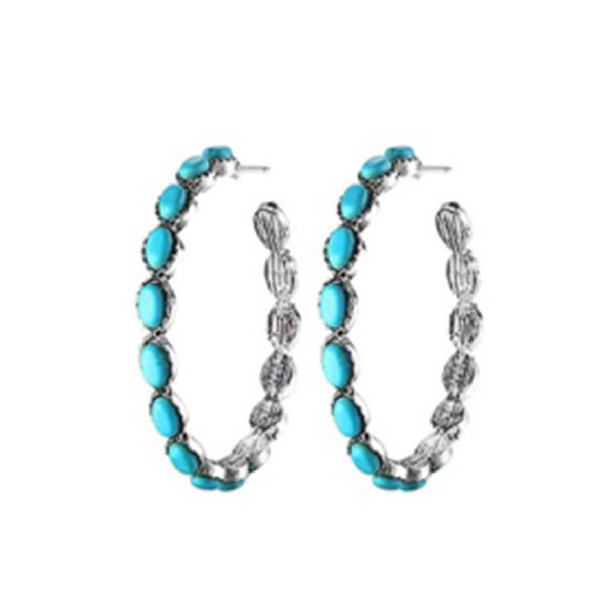 NEW RETRO GEOMETRIC CIRCLE C SHAPED EARRINGS_CWAJE2003