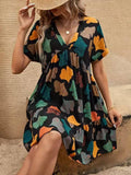 Stylish And Elegant Printed Cotton Silk Dress