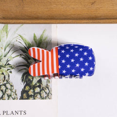 Cwaha1243_Independence Dayflag Rabbit Shape Hair Claw Clip