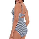 LEOPARD PRINT SLIM CUT OUT BIKINI SWIMSUIT_CWMW0620