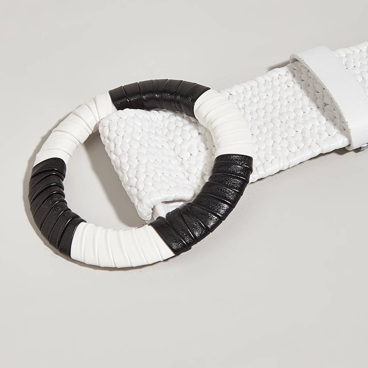 BOHEMIAN HANDWOVEN BLACK AND WHITE BELT_CWABE0443