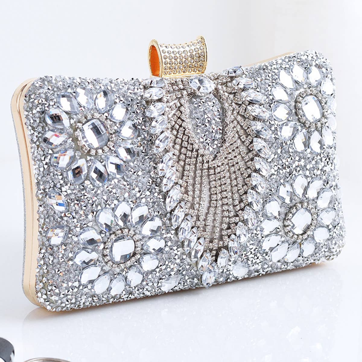 Women Dinner Chain One-Shouler Diamond Bag_Cwab0597