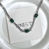 SIMPLE GEMSTONE NECKLACE_CWAJE1276