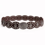Exaggerated Punk-Style Oval Spliced Waistband