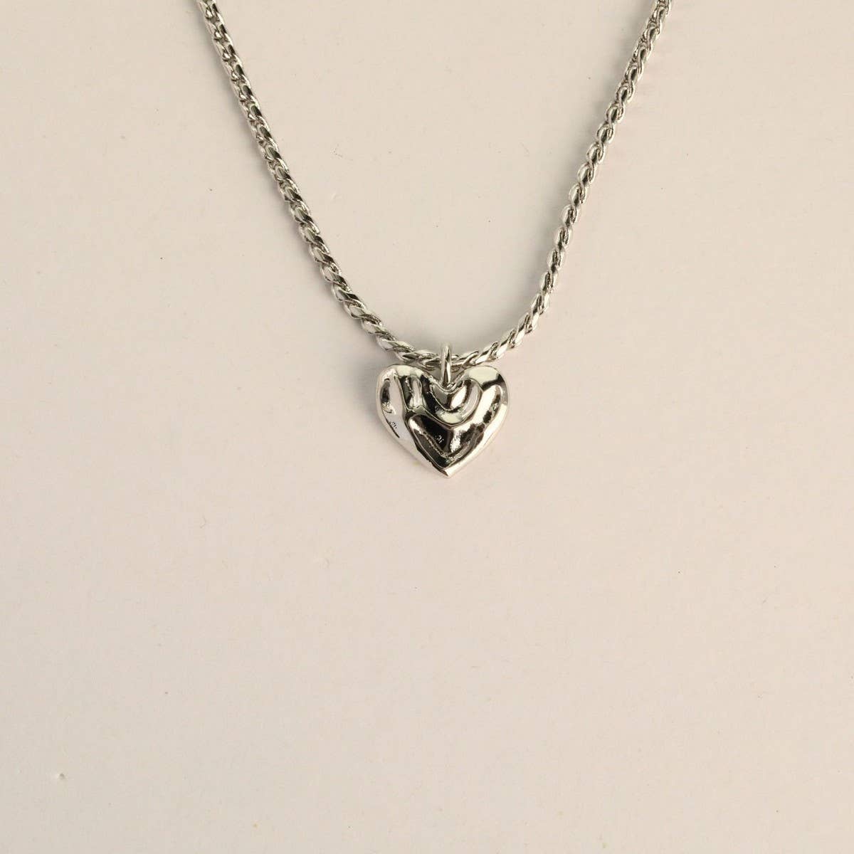 STAINLESS STEEL HEART NECKLACE PENDANT NECKLACE_CWMM5588