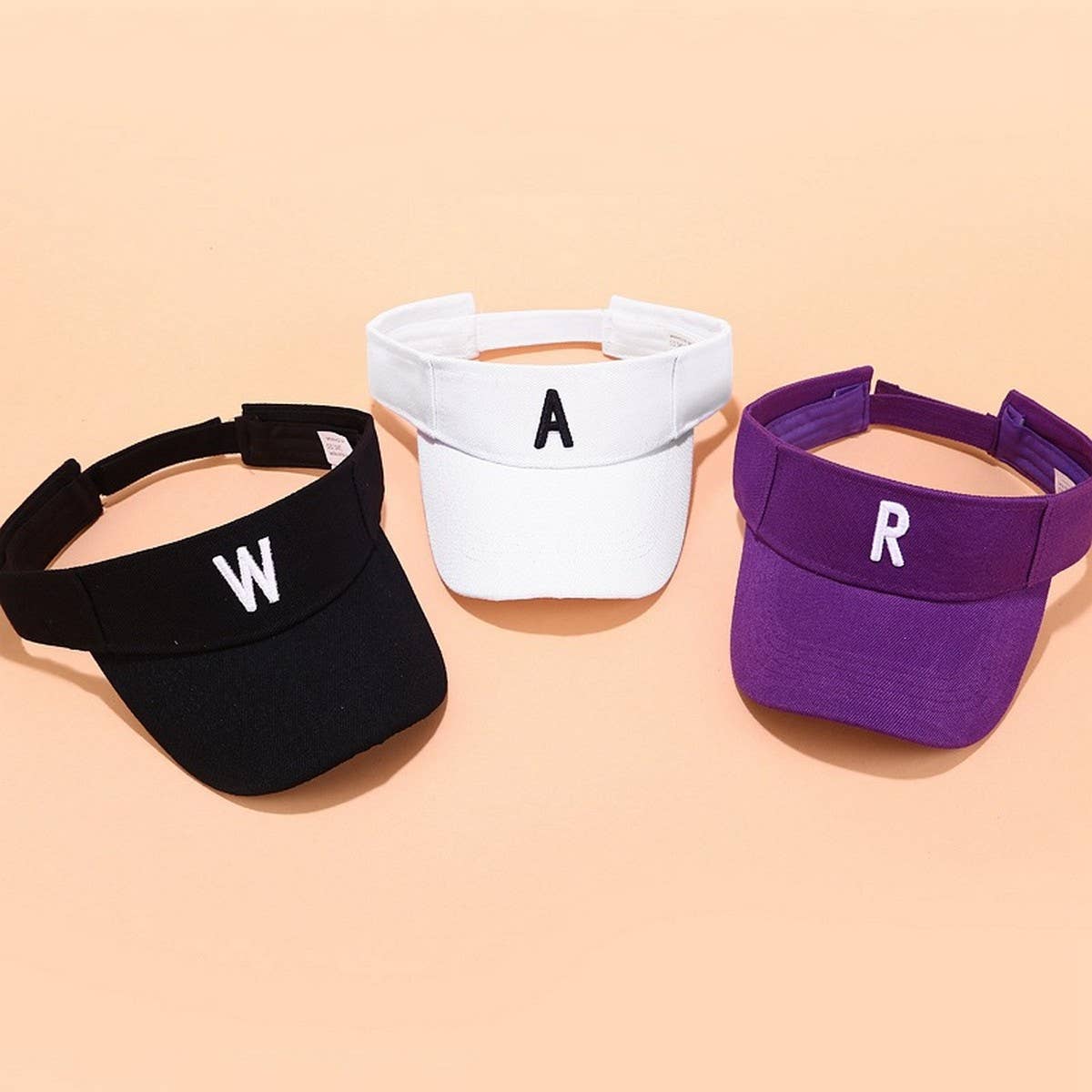 EMBROIDERED LETTER VISOR HAT SUMMER SUNSHADE CAP_CWAH3284