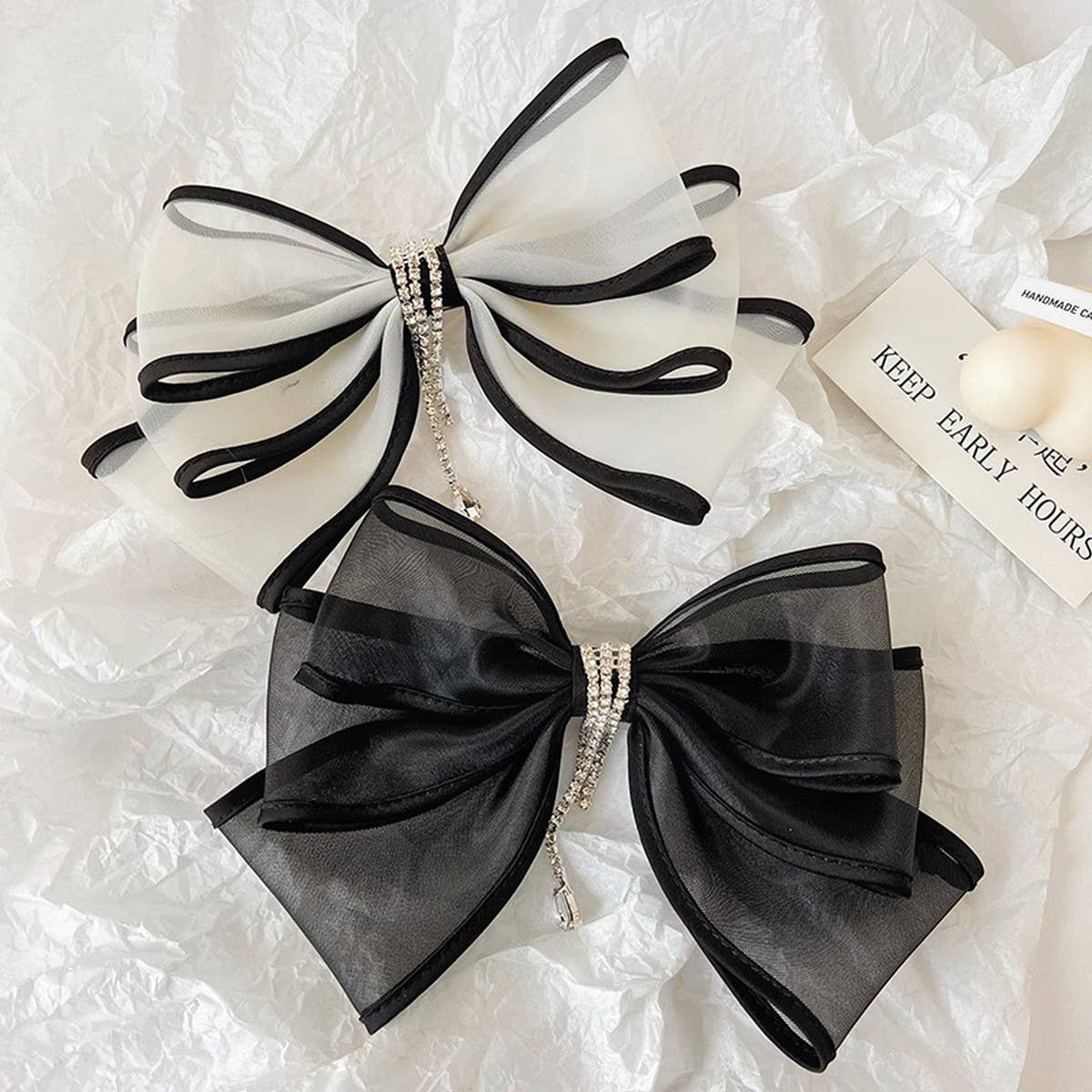 SIMPLE DIAMOND TASSEL BOW HAIRPINS_CWAHA1202