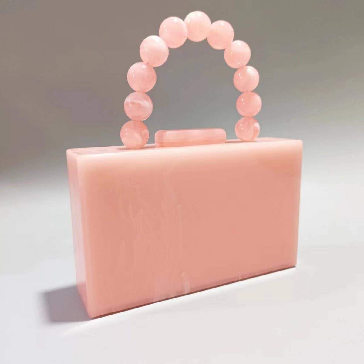 Pearl Acrylic Beaded Clutch Wristlet Wedding Bag_Cwab5858