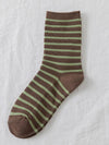 Women New Striped Cute Breathable Pile Socks_Cwms0470