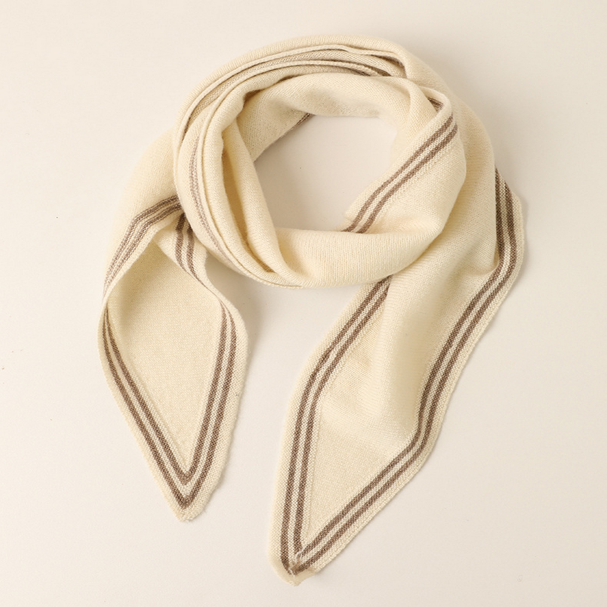 LIGHTWEIGHT KNIT WRAP SOFT TRIANGLE NECK SCARF_CWASC2704