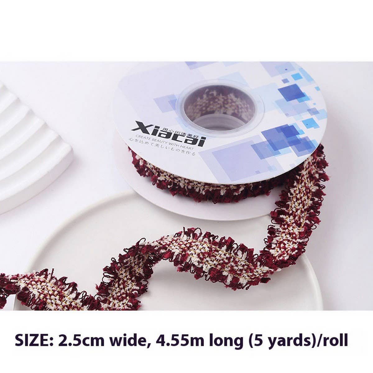 RIBBON TWEED BOUQUET FLOWER WRAP DIY RIBBON_CWMM5745