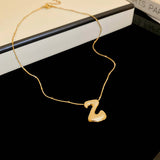NEW LETTER PENDANT NICHE TEMPERAMENT NECKLACE_CWAJE2063