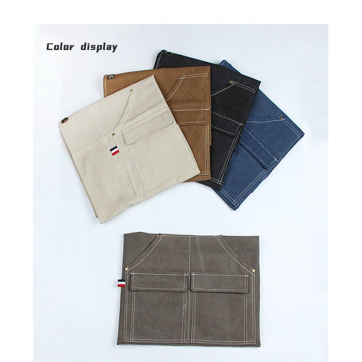 Cwmm1830_Denim Canvas Apron Multi-Functional Home Work Apron