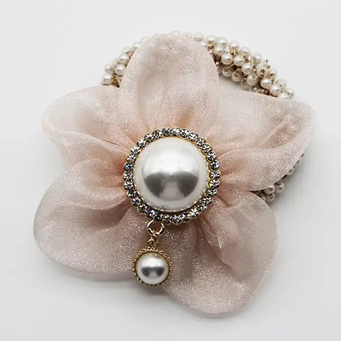 Women Flowers Inlaid With Rhinestones Hair Ties_Cwaha0506