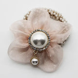 Women Flowers Inlaid With Rhinestones Hair Ties_Cwaha0506