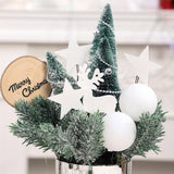 Mini Desktop Christmas Tree With Floral Pot_Cwmm9977