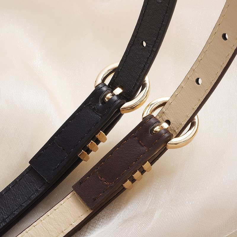 Vintage Leather Skinny Womens Belt